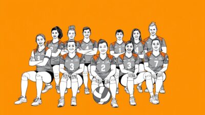 Various Volleyball Players